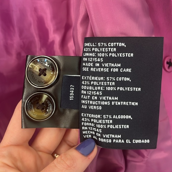 Like new London Fog trench with hood in Orchid - Picture 6 of 8